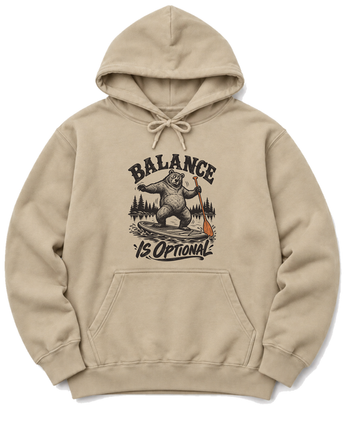 Balance Is Optional Hoodie - Sand