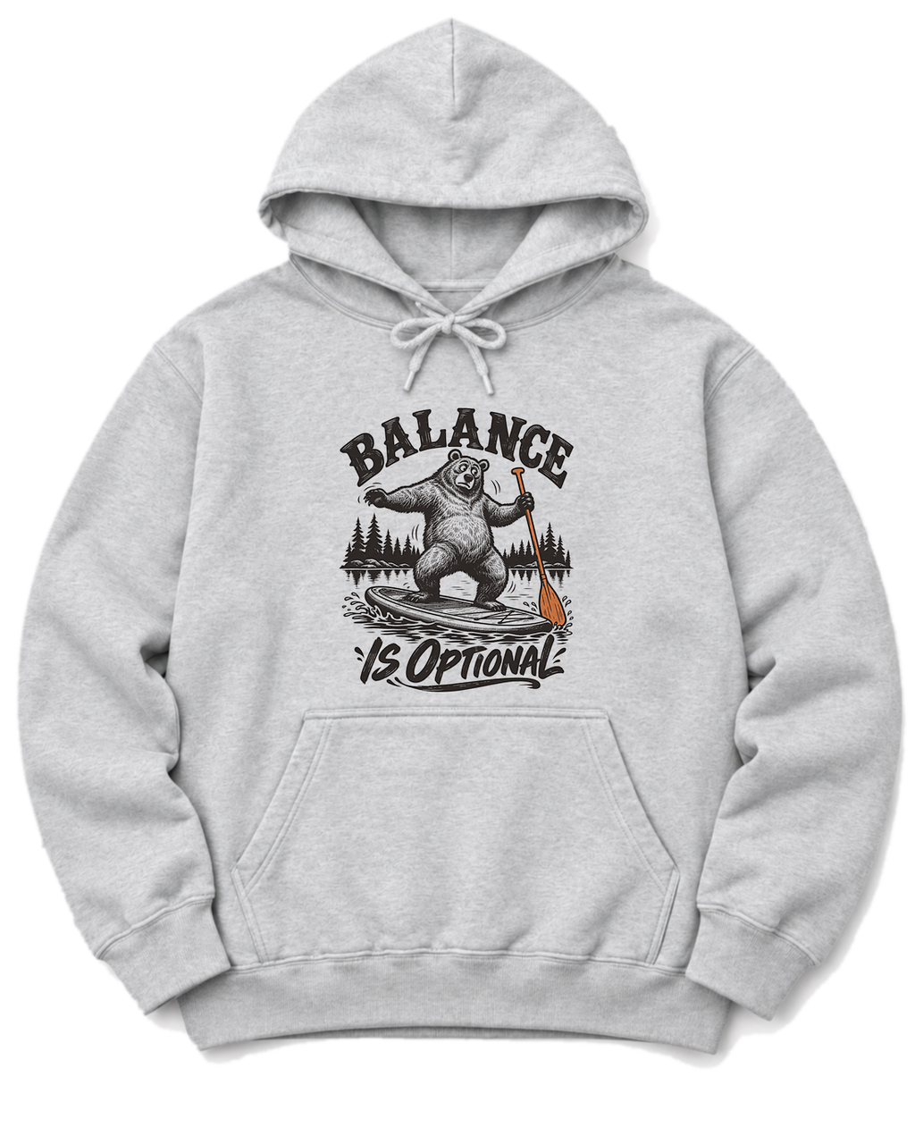Balance Is Optional Hoodie - Ash