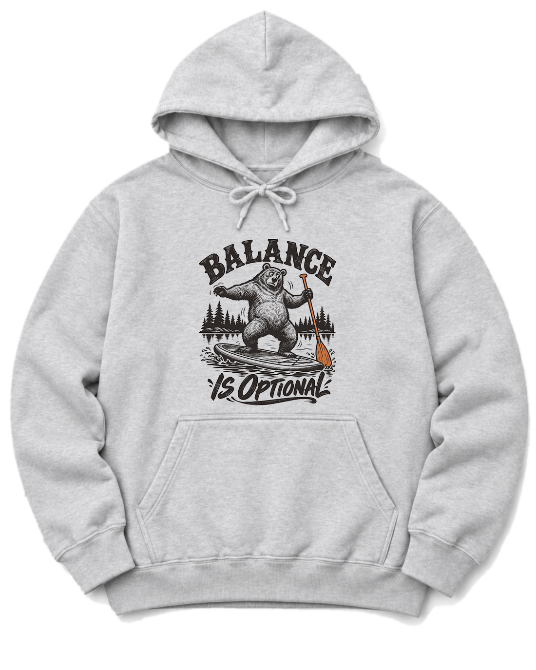 Balance Is Optional Hoodie - Ash