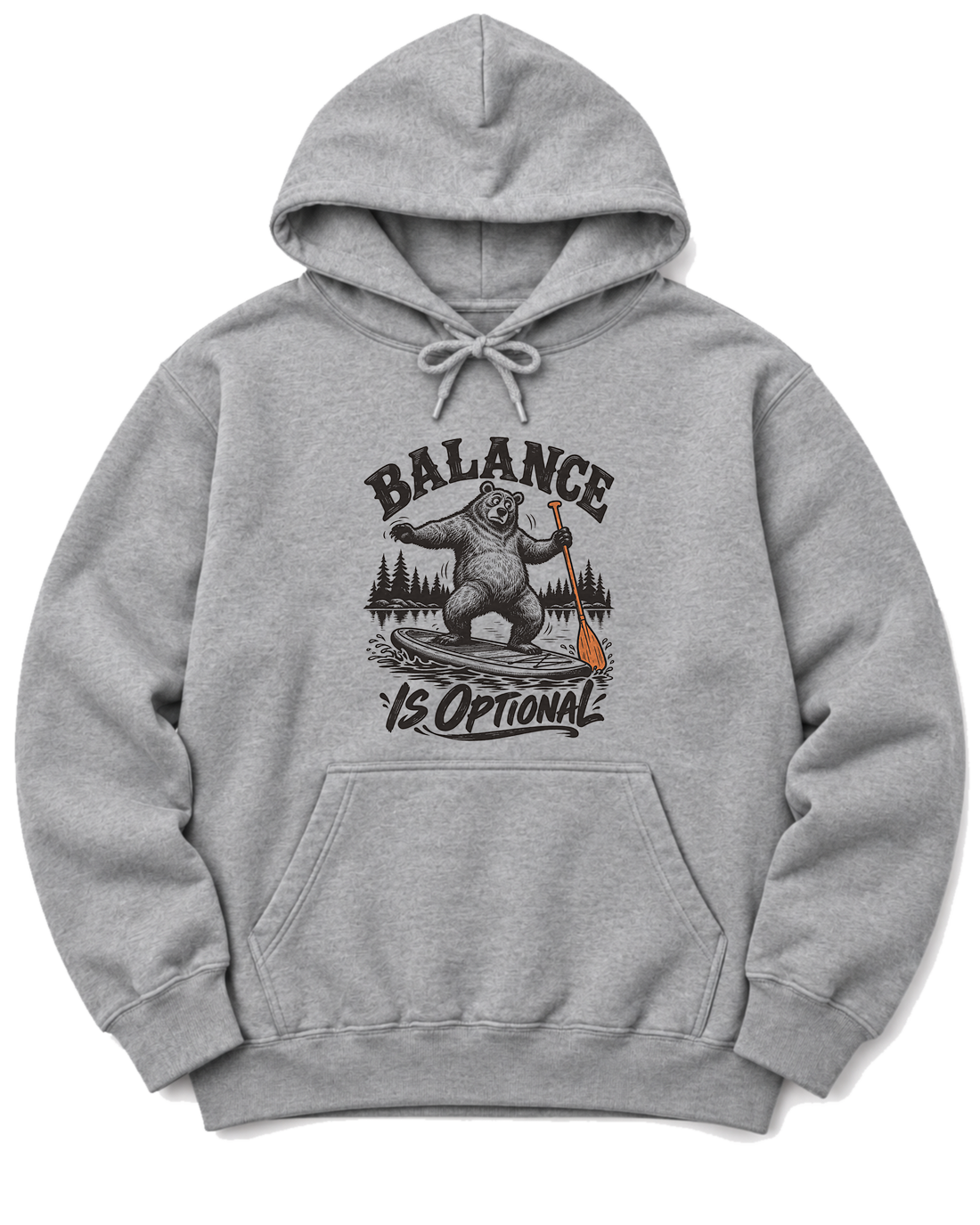 Balance Is Optional Hoodie - Sport Grey