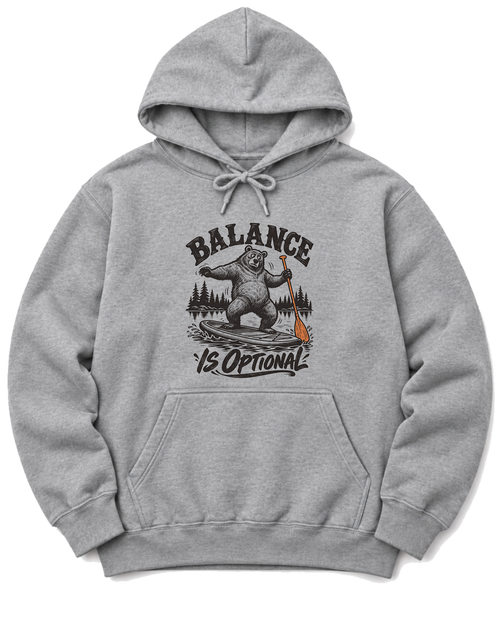 Balance Is Optional Hoodie - Sport Grey