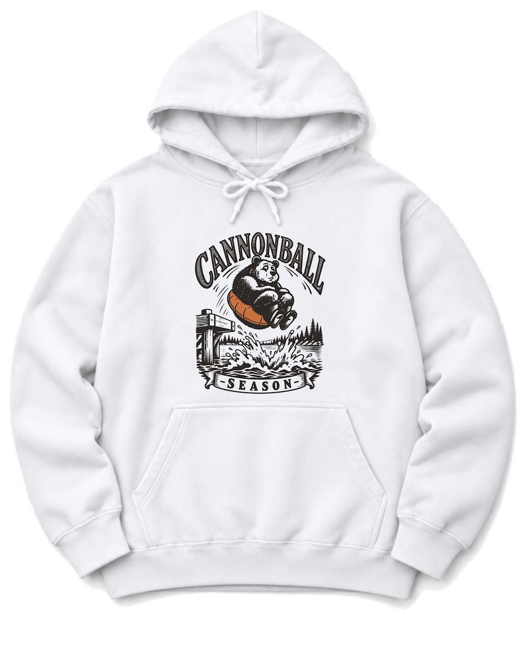 Cannonball Season Hoodie - White