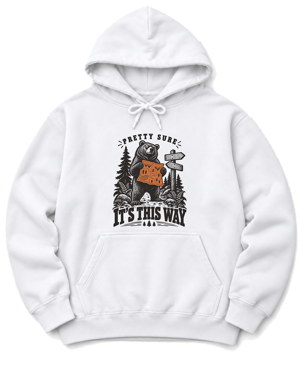 Pretty Sure It's This Way Hoodie - White