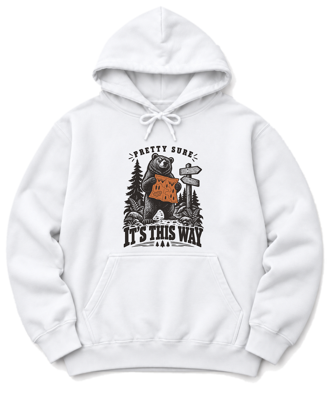Pretty Sure It's This Way Hoodie - White