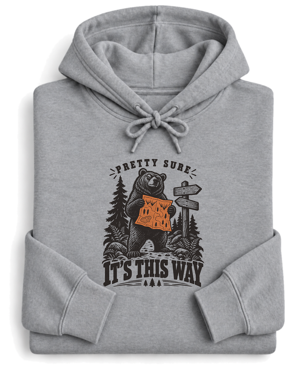 Pretty Sure It's This Way Hoodie - Sport Grey