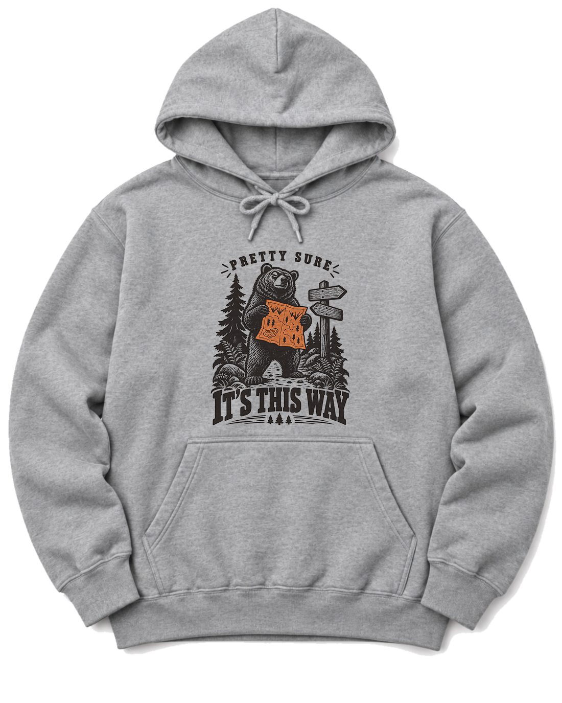 Pretty Sure It's This Way Hoodie - Sport Grey