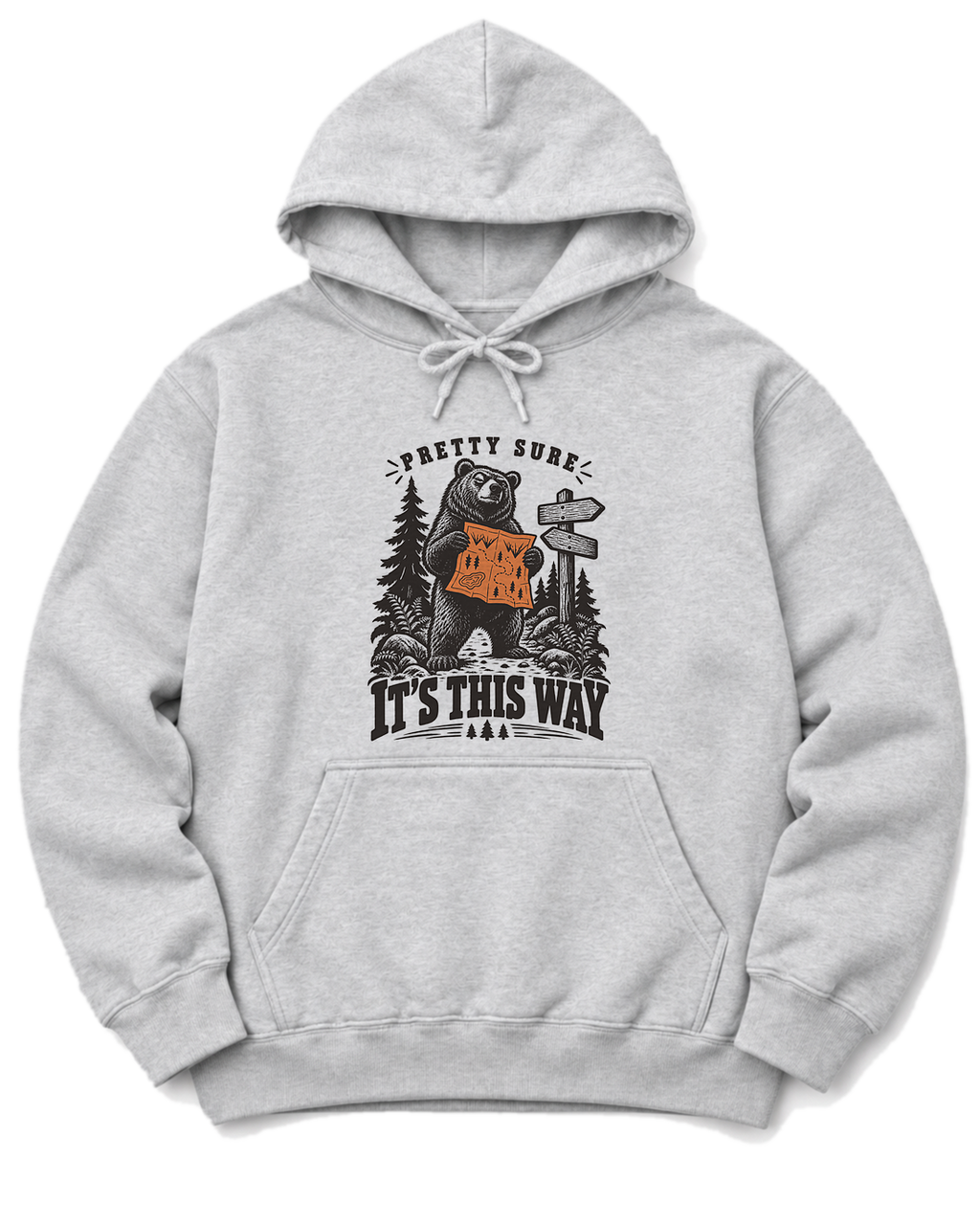 Pretty Sure It's This Way Hoodie - Ash