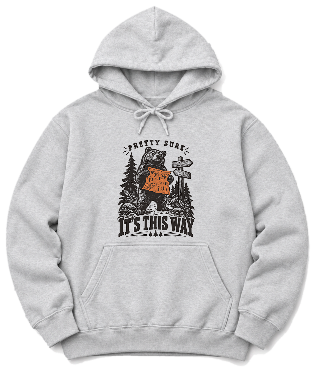 Pretty Sure It's This Way Hoodie - Ash