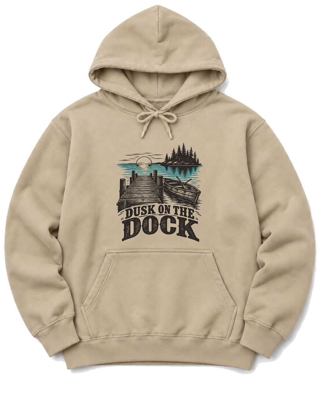 Dusk on the Dock Hoodie - Sand