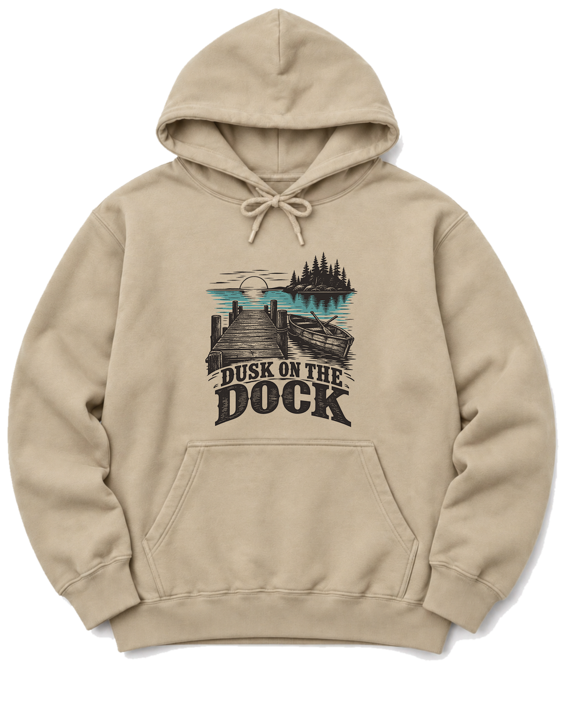 Dusk on the Dock Hoodie - Sand