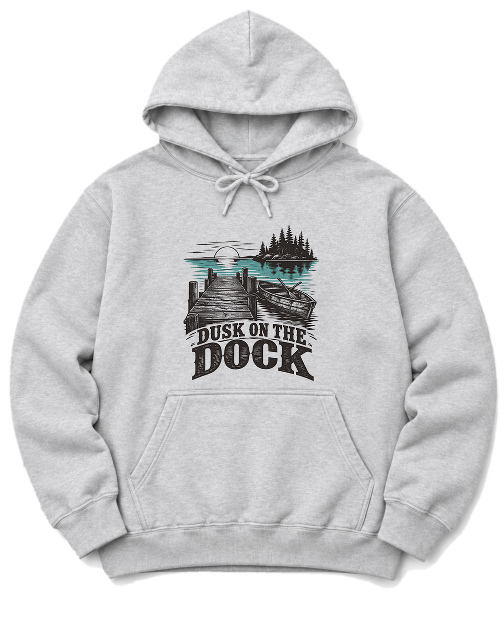 Dusk on the Dock Hoodie - Ash