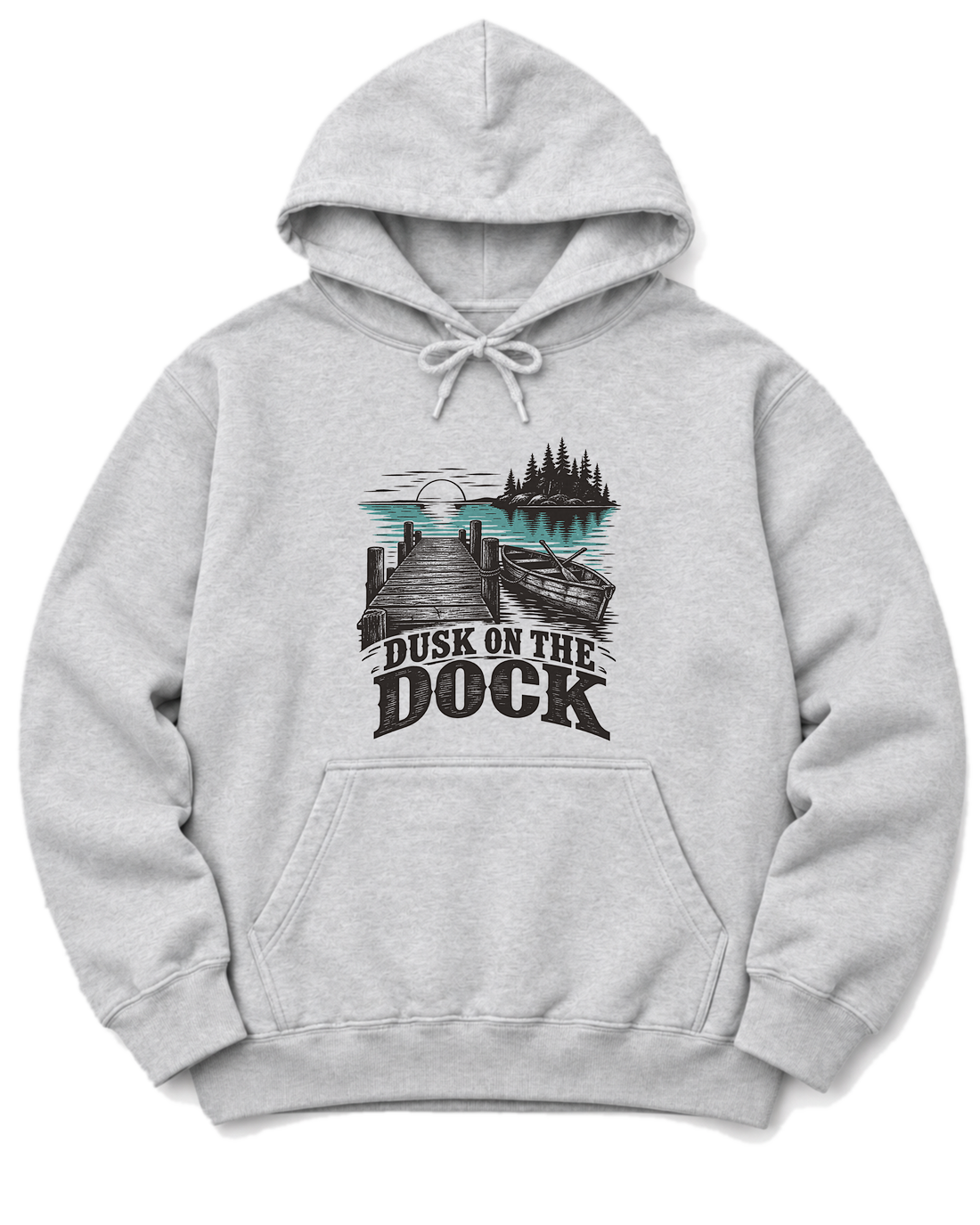 Dusk on the Dock Hoodie - Ash