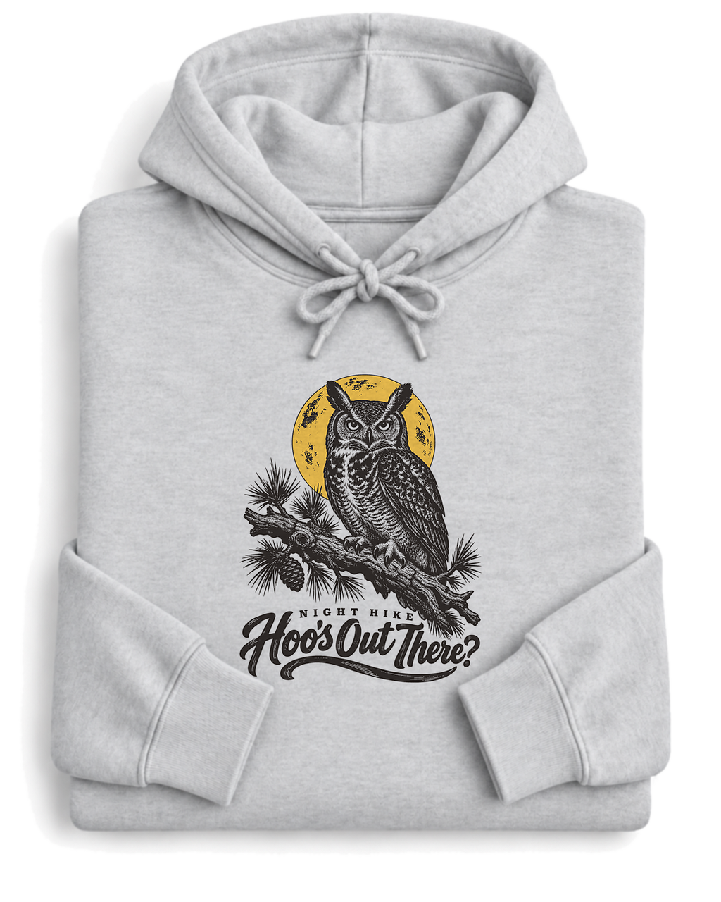 Hoo's Out There Hoodie - Ash