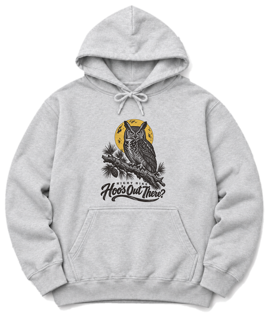 Hoo's Out There Hoodie - Ash