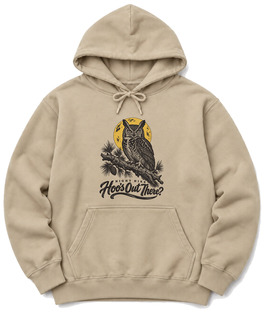 Hoo's Out There Hoodie - Sand