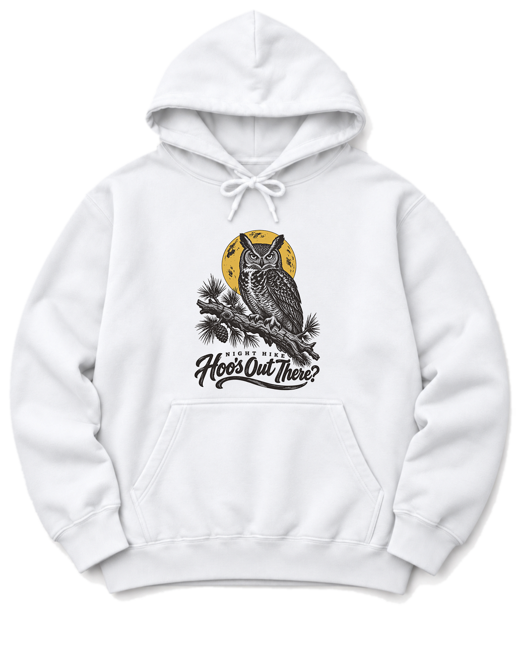 Hoo's Out There Hoodie - White