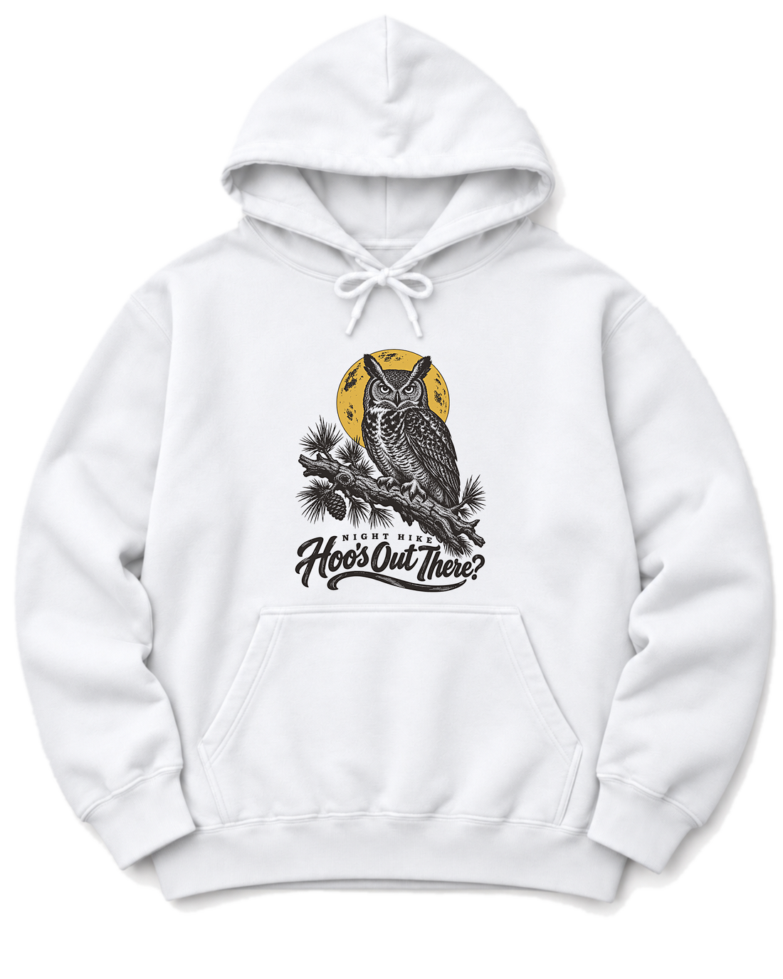 Hoo's Out There Hoodie - White