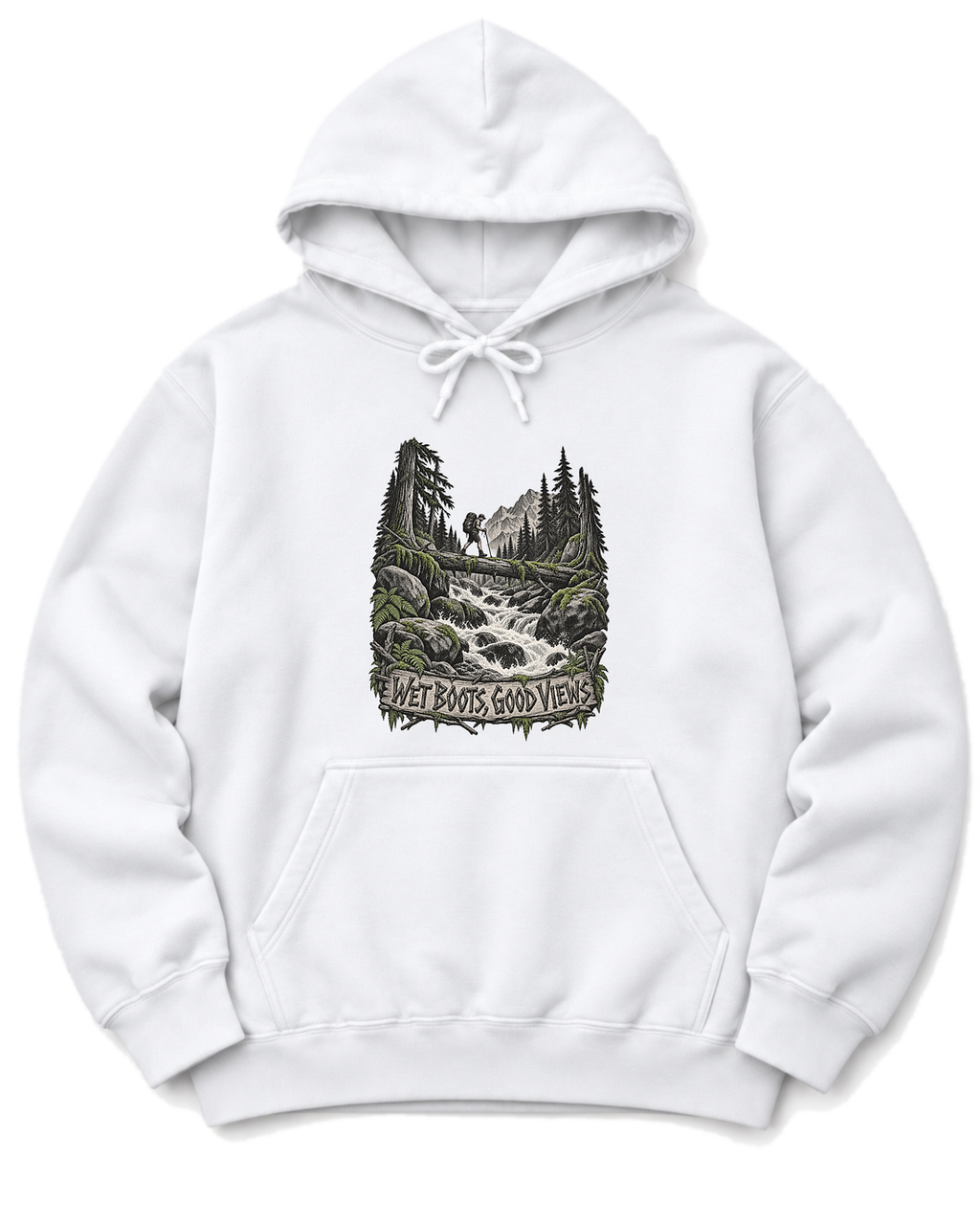 Wet Boots Good Views Hoodie - White