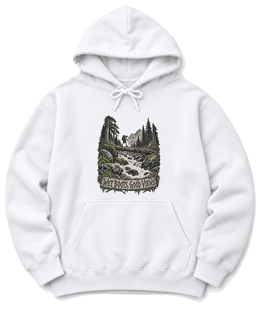 Wet Boots Good Views Hoodie - White