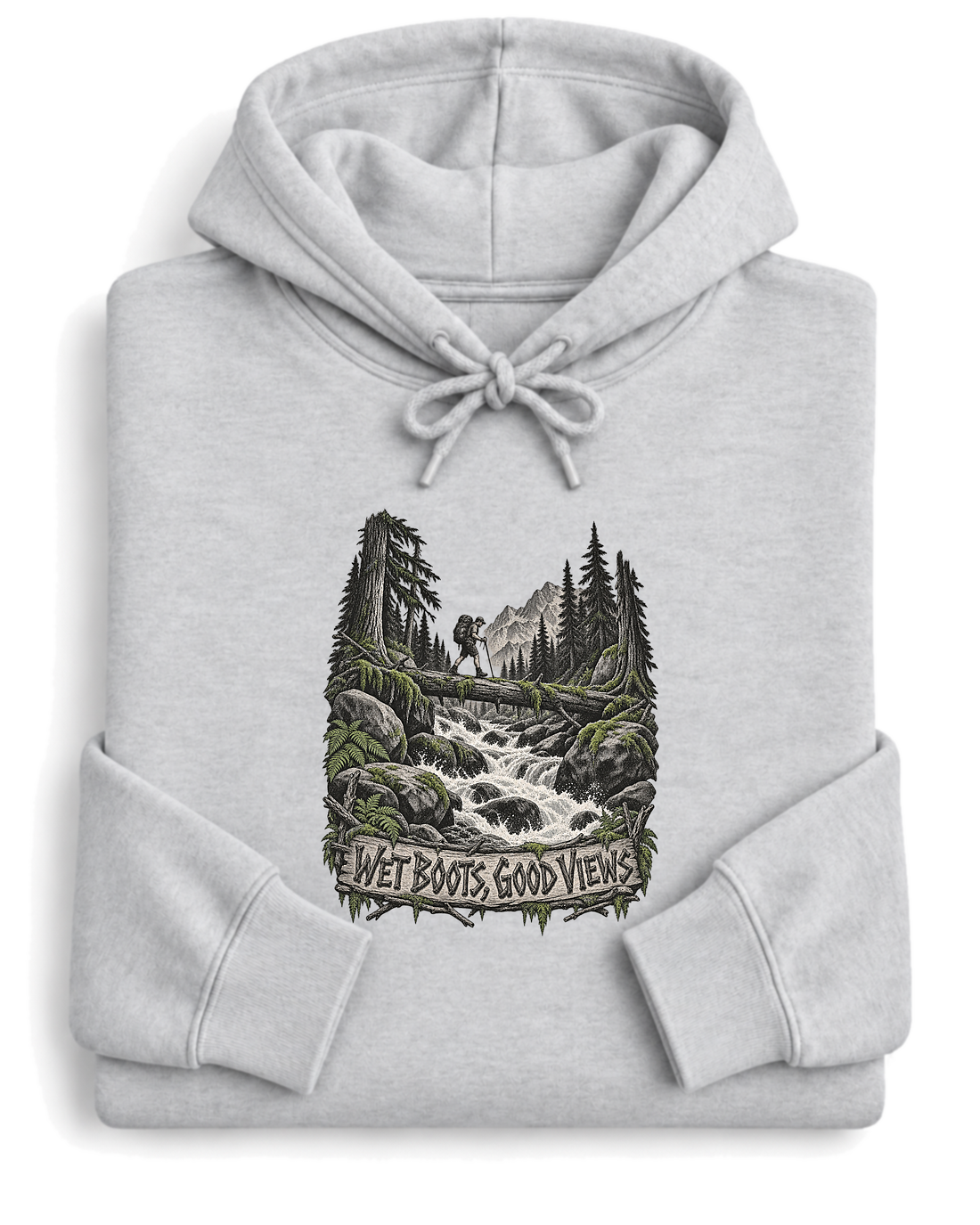 Wet Boots Good Views Hoodie - Ash