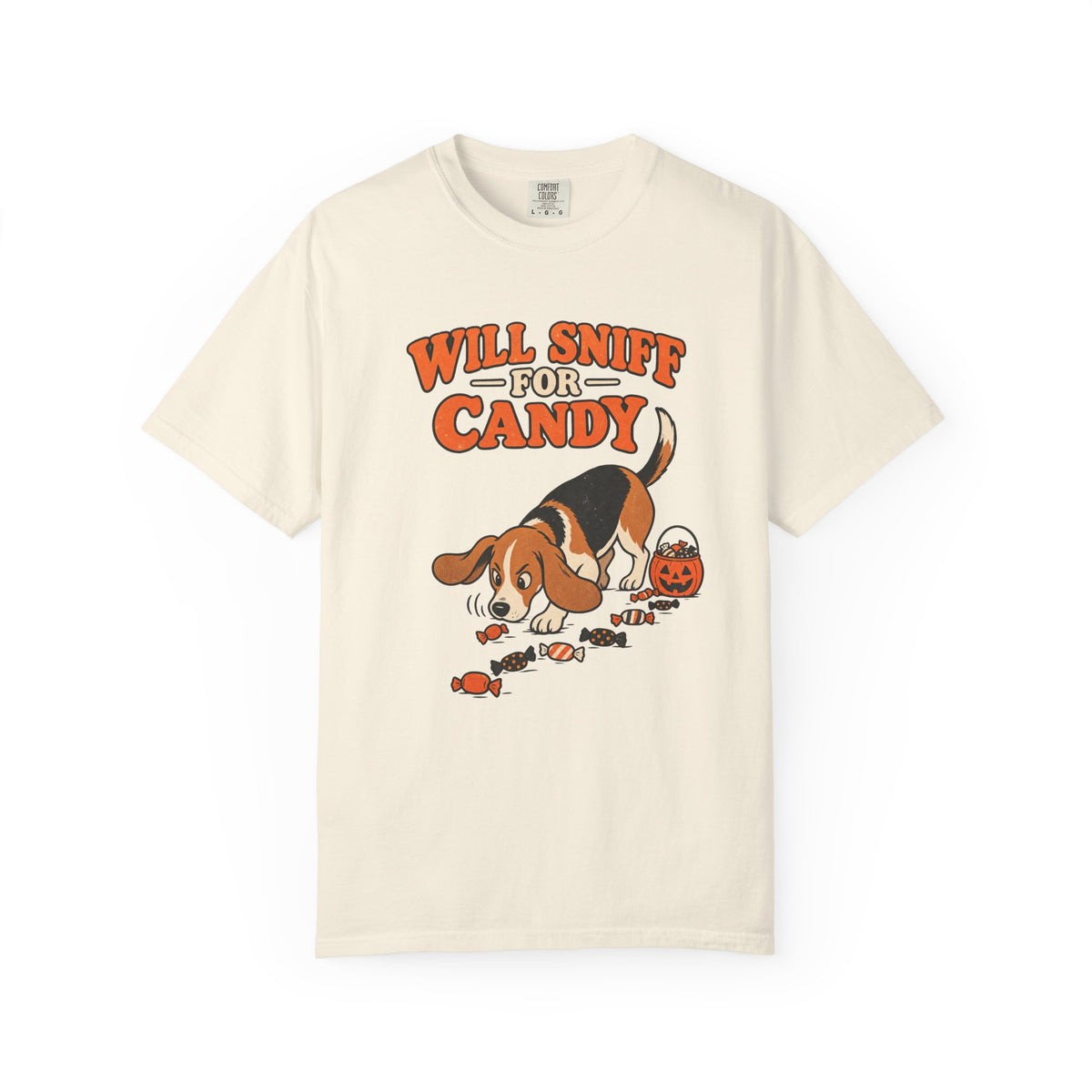 Will Sniff for Candy T-Shirt – Ivory
