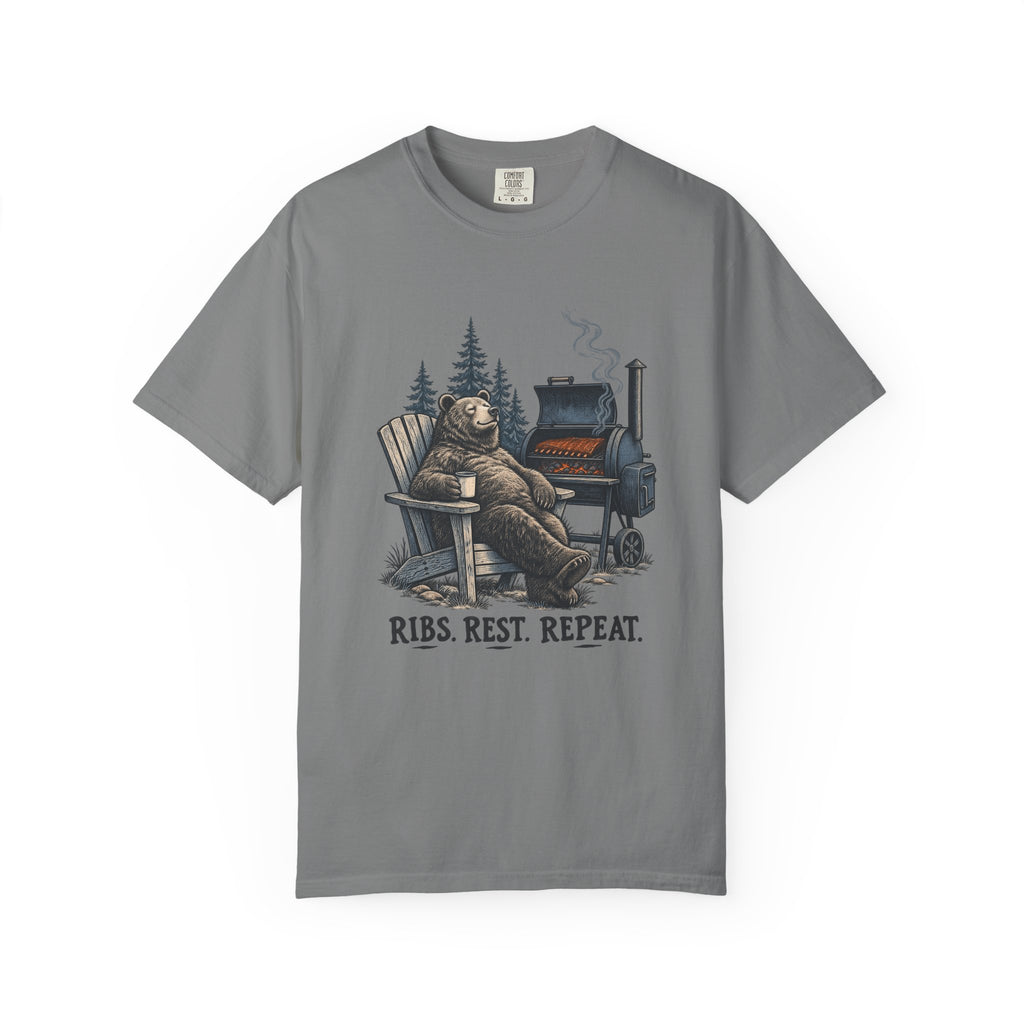 Ribs. Rest. Repeat. T-Shirt – Grey