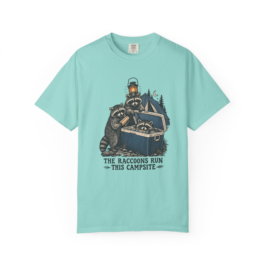 The Raccoons Run This Campsite T-Shirt – Chalky Mint