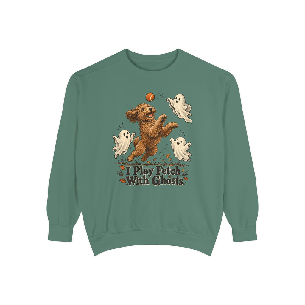 I Play Fetch With Ghosts Sweatshirt – Light Green