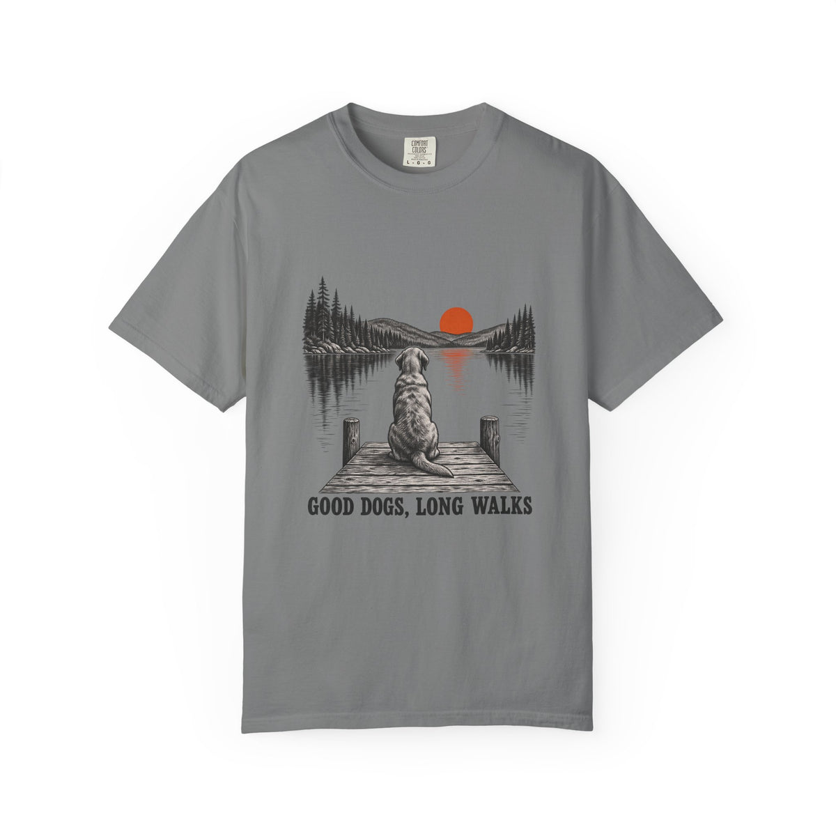 Good Dogs, Long Walks T-Shirt – Grey