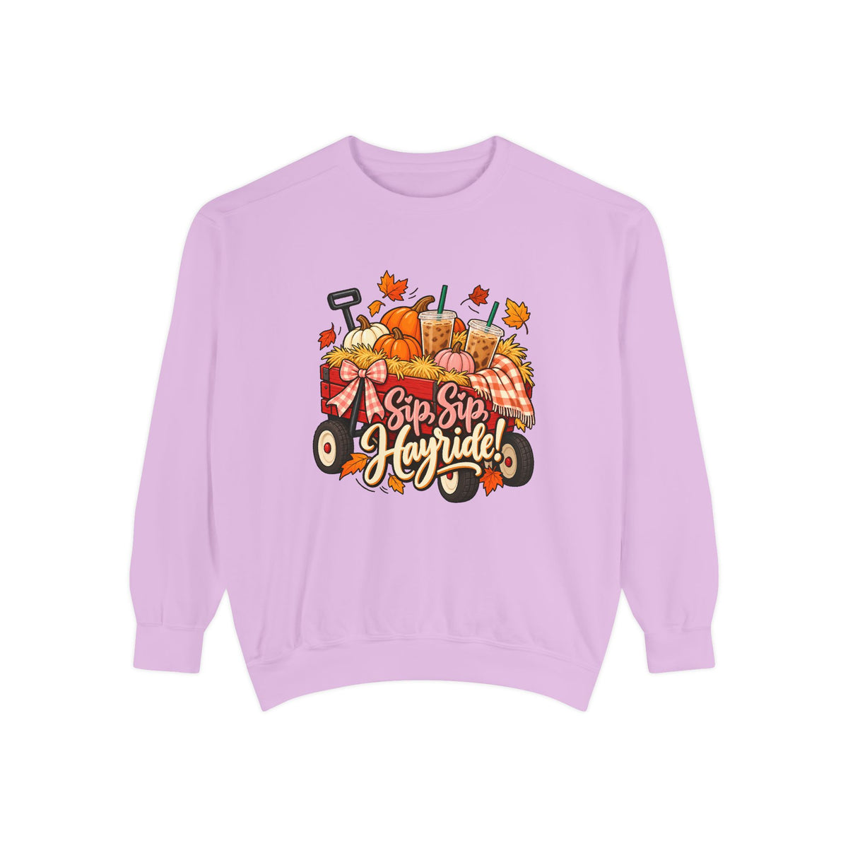 Sip, Sip, Hayride! Sweatshirt – Orchid