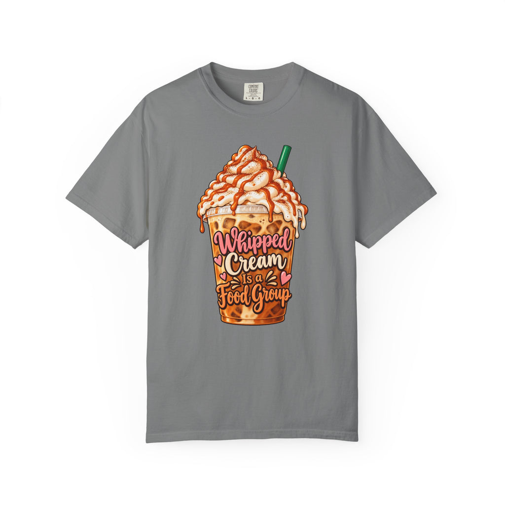 Whipped Cream Is a Food Group T-Shirt – Grey