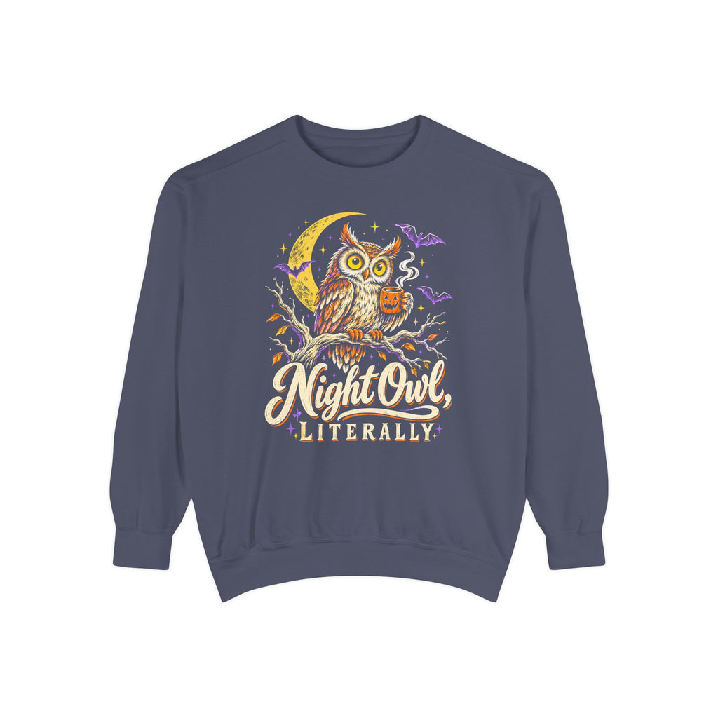 Night Owl, Literally Sweatshirt – Denim