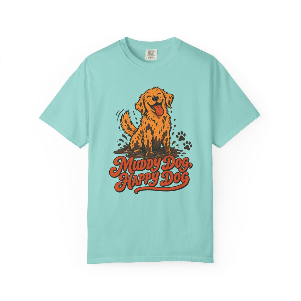 Muddy Dog, Happy Dog T-Shirt – Chalky Mint