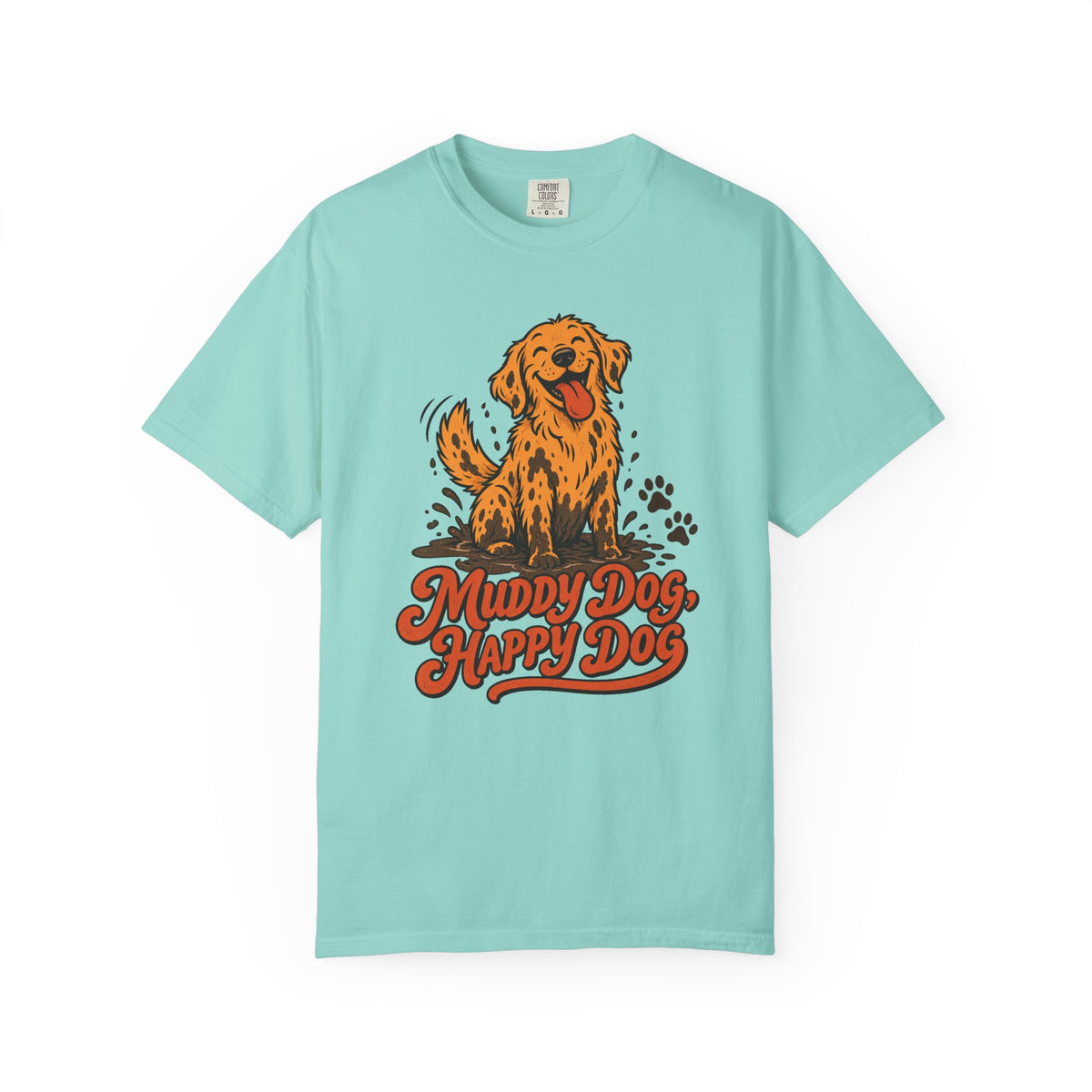 Muddy Dog, Happy Dog T-Shirt – Chalky Mint