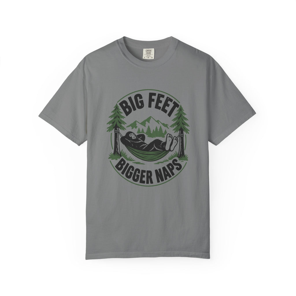 Big Feet, Bigger Naps T-Shirt – Grey