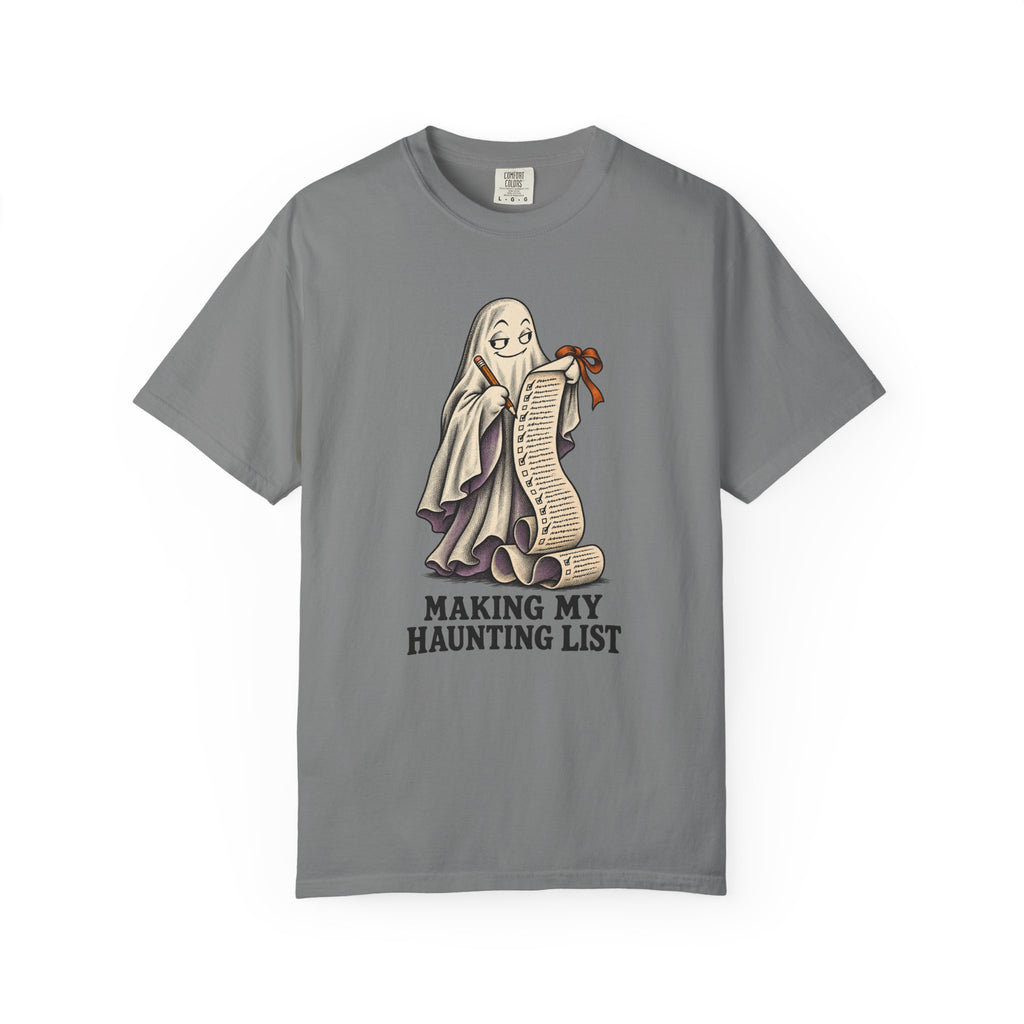 Making My Haunting List T-Shirt – Grey
