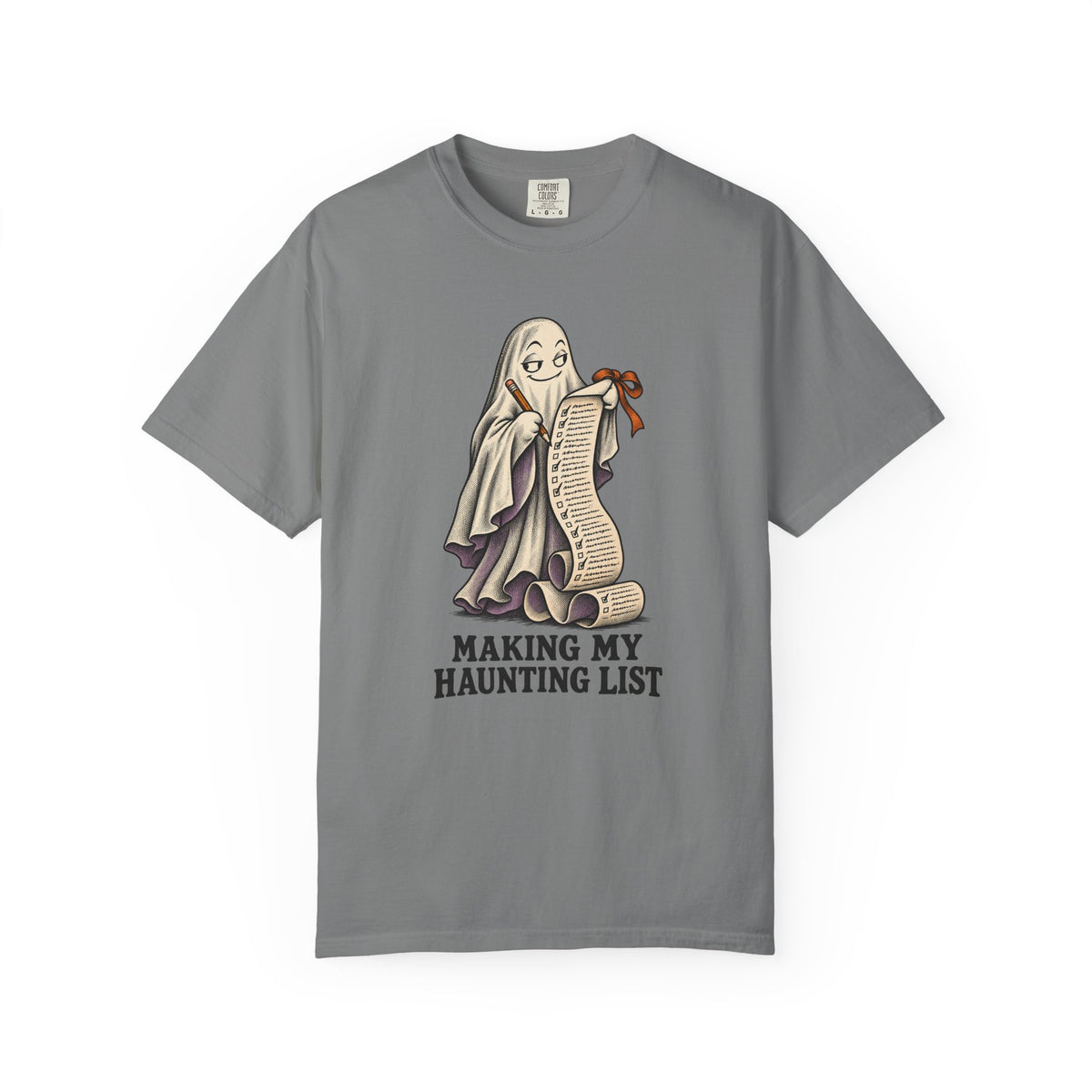 Making My Haunting List T-Shirt – Grey