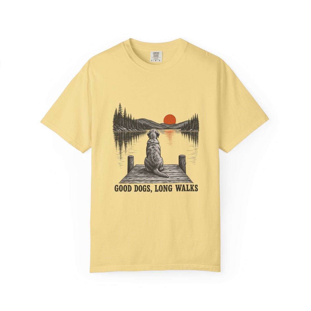 Good Dogs, Long Walks T-Shirt – Butter
