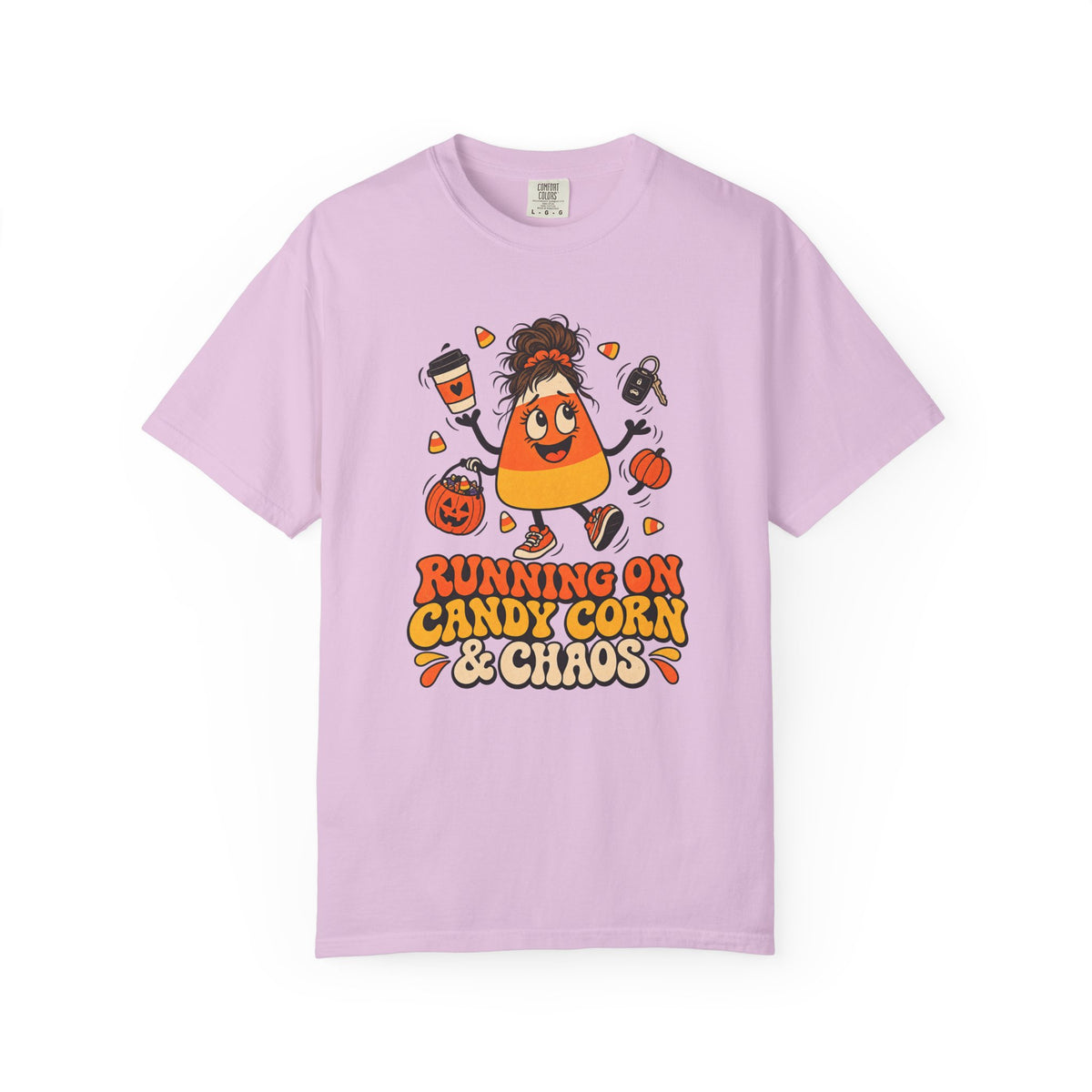 Running on Candy Corn and Chaos T-Shirt – Orchid