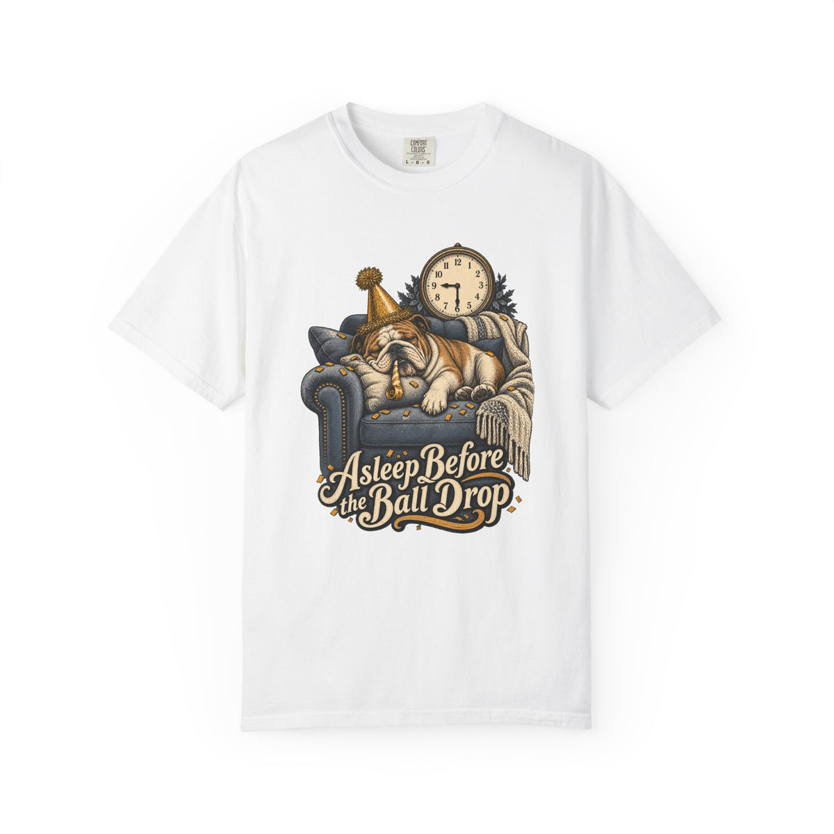 Asleep Before the Ball Drop T-Shirt – White