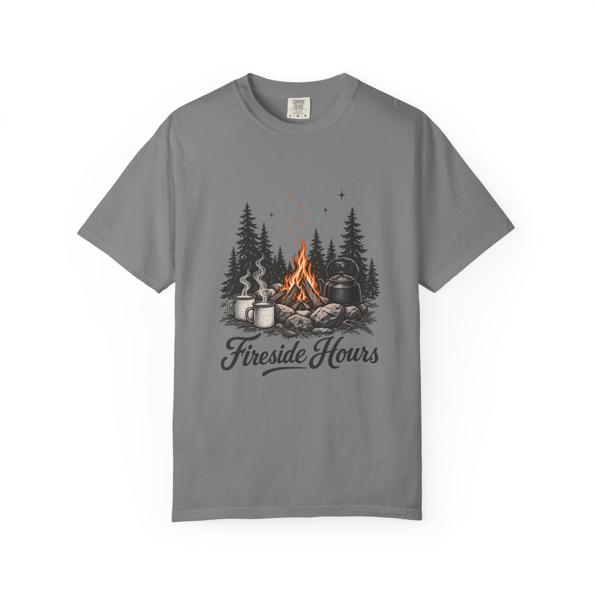 Fireside Hours T-Shirt – Grey