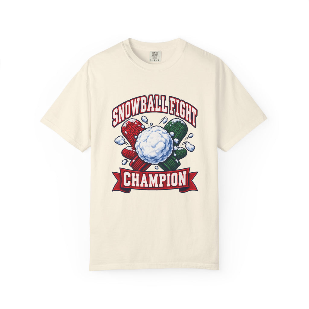 Snowball Fight Champion T-Shirt – Ivory