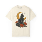 Moonlit Black Cat T-Shirt – Ivory