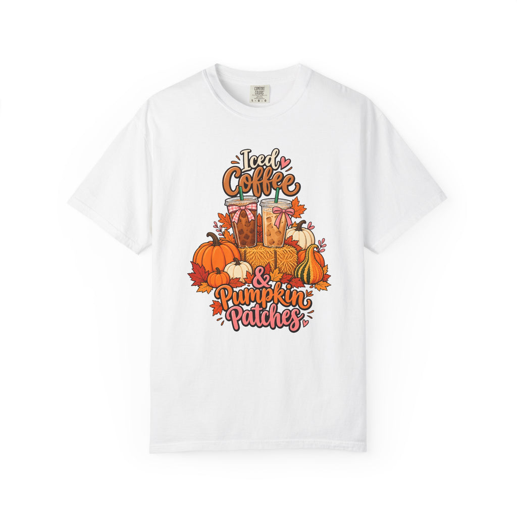 Iced Coffee & Pumpkin Patches T-Shirt – White