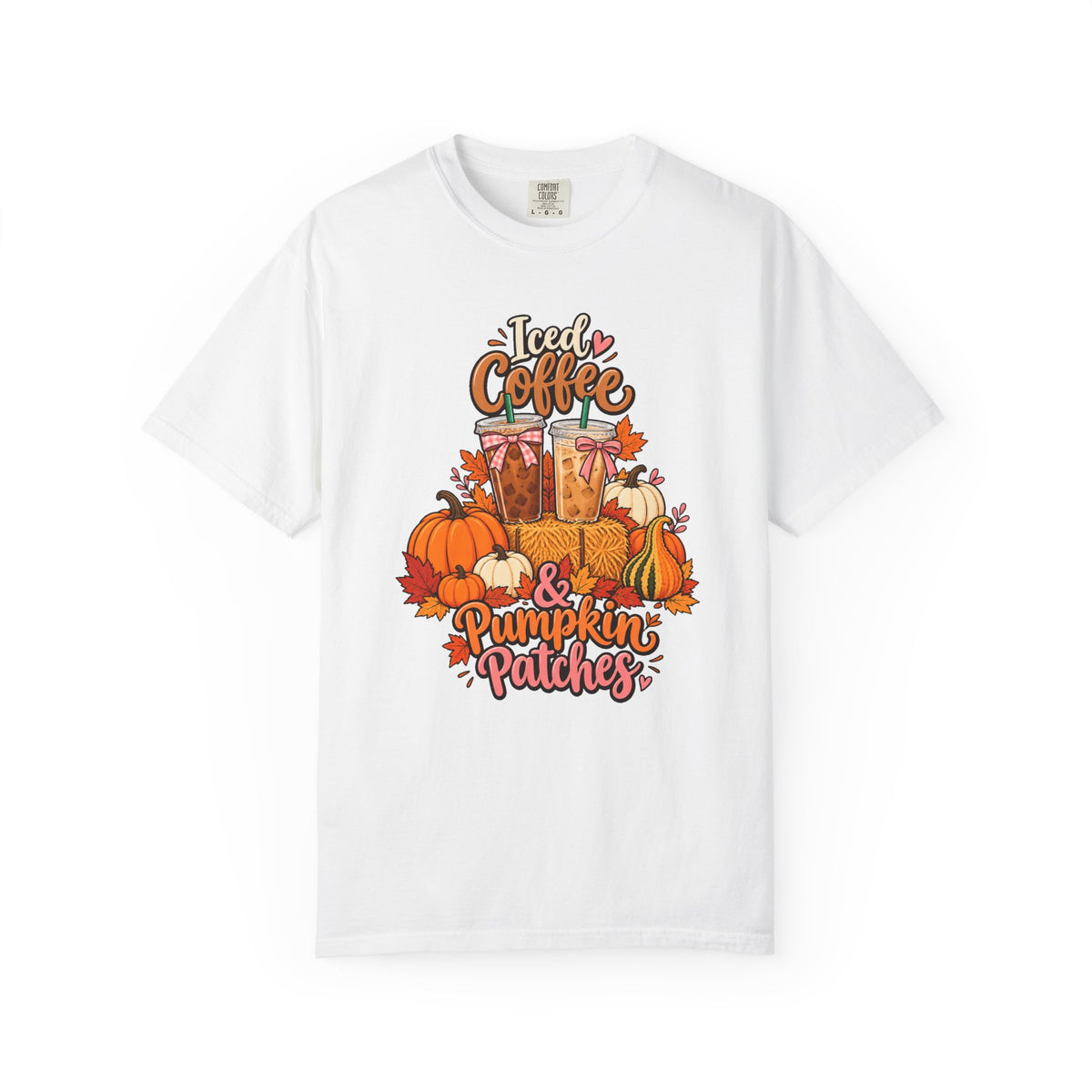 Iced Coffee & Pumpkin Patches T-Shirt – White