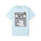 Christmas Spirit Nutrition Facts T-Shirt – Chambray
