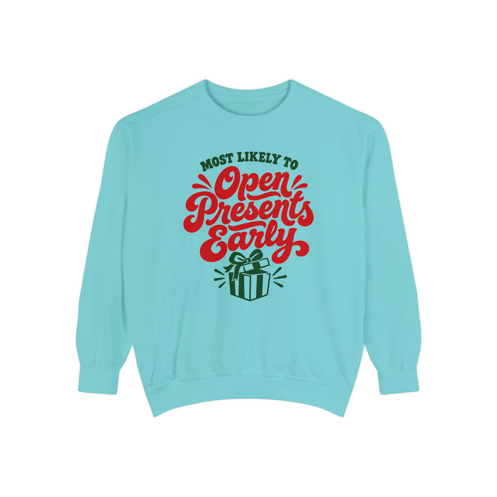 Most Likely To Open Presents Early Sweatshirt – Chalky Mint