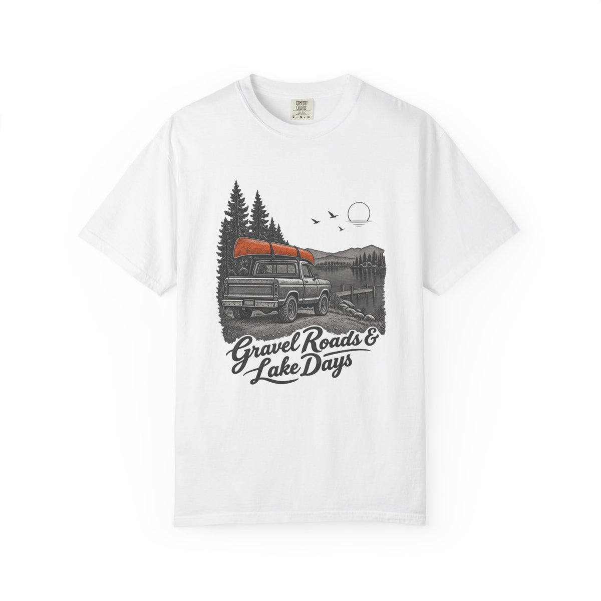 Gravel Roads & Lake Days T-Shirt – White