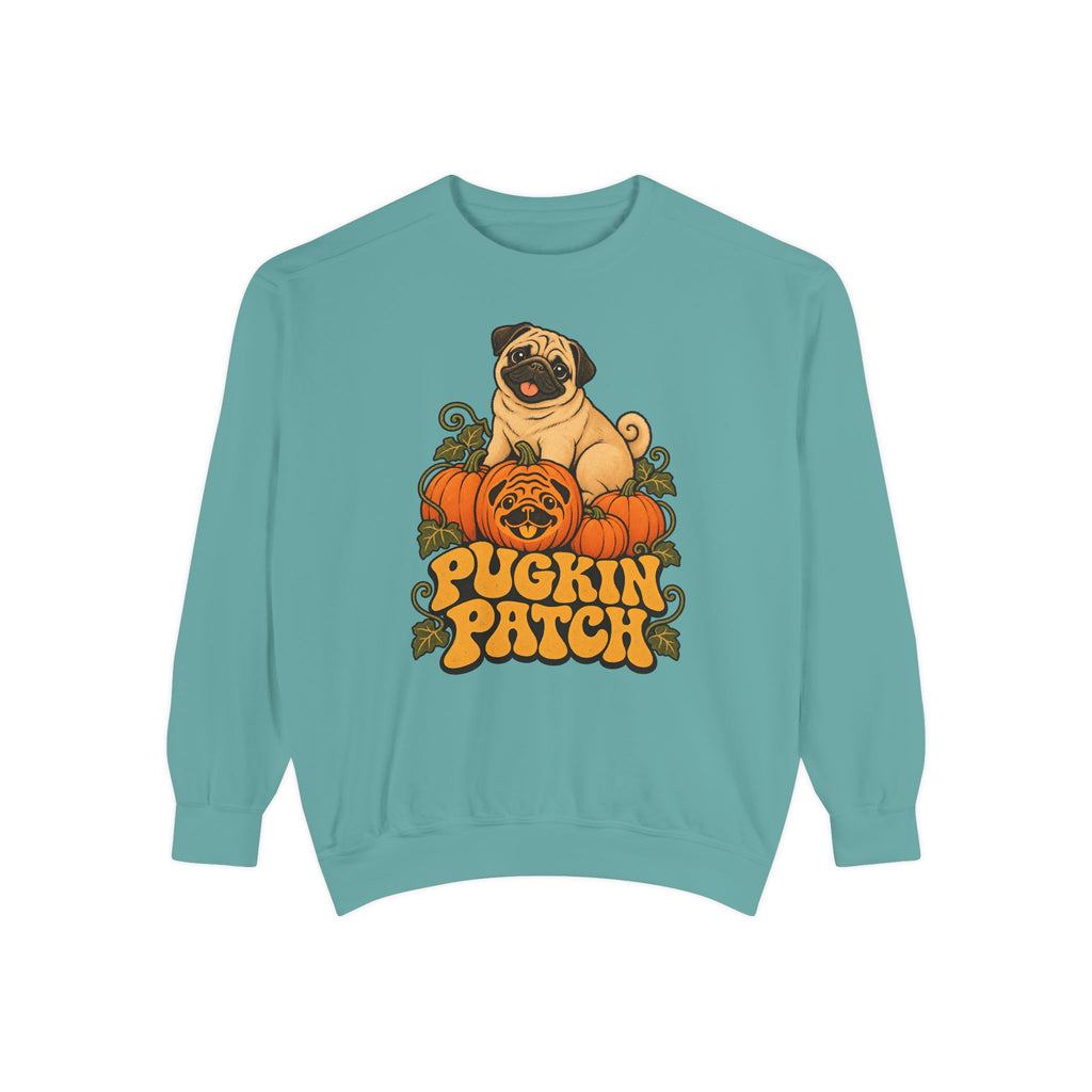 Pugkin Patch Sweatshirt – Seafoam