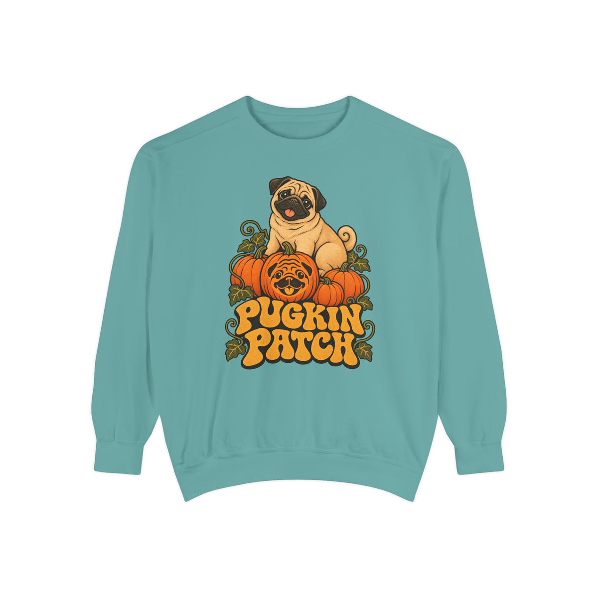Pugkin Patch Sweatshirt – Seafoam
